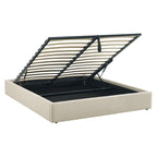 Ivy - Lit Coffre - Tissu Beige
