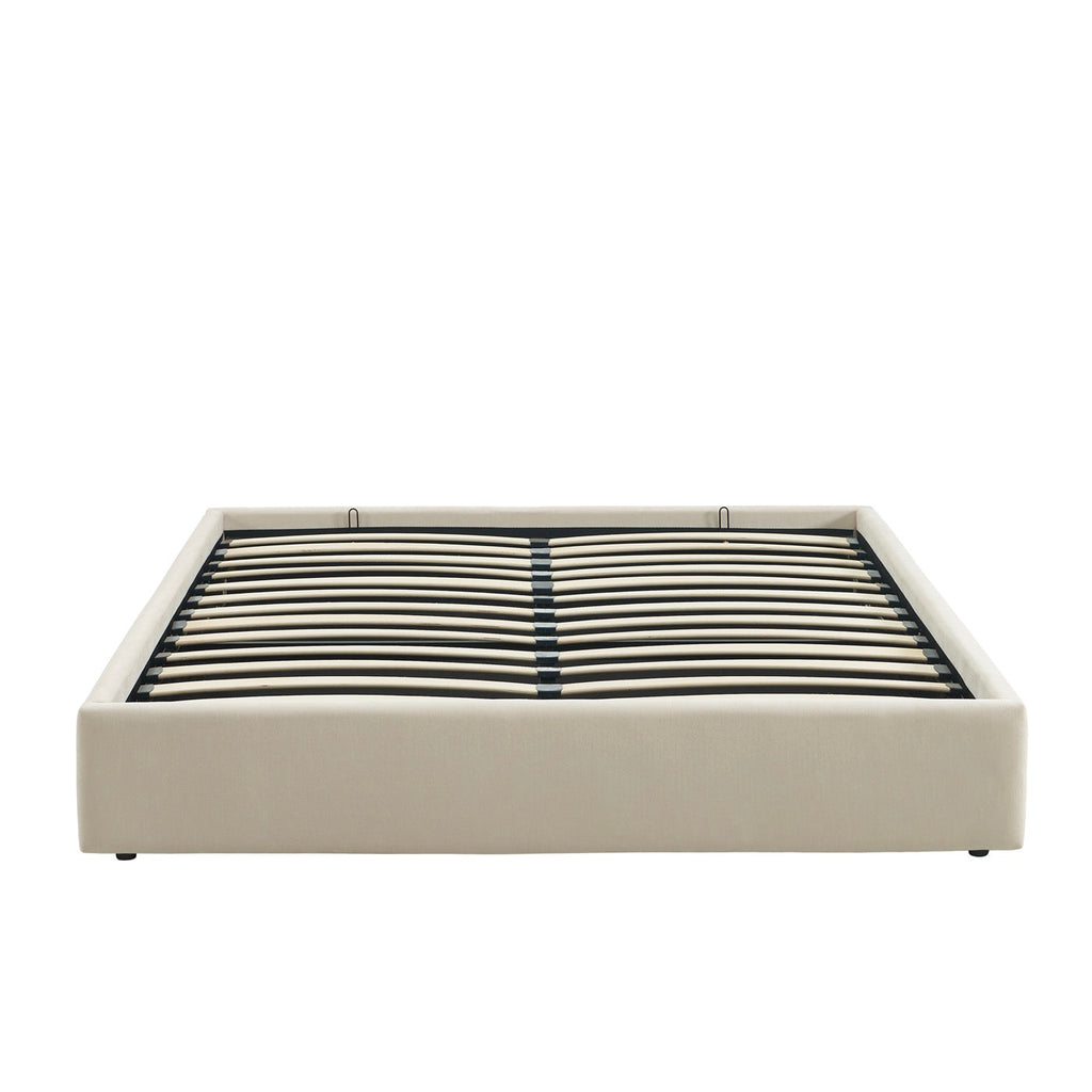 Ivy - Lit Coffre - Tissu Beige