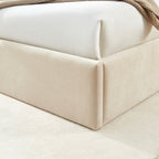 Ivy - Lit Coffre - Tissu Beige