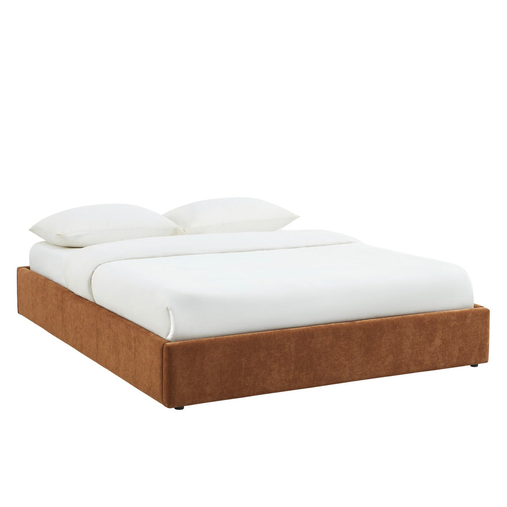 Ivy - Lit Coffre - Tissu Marron