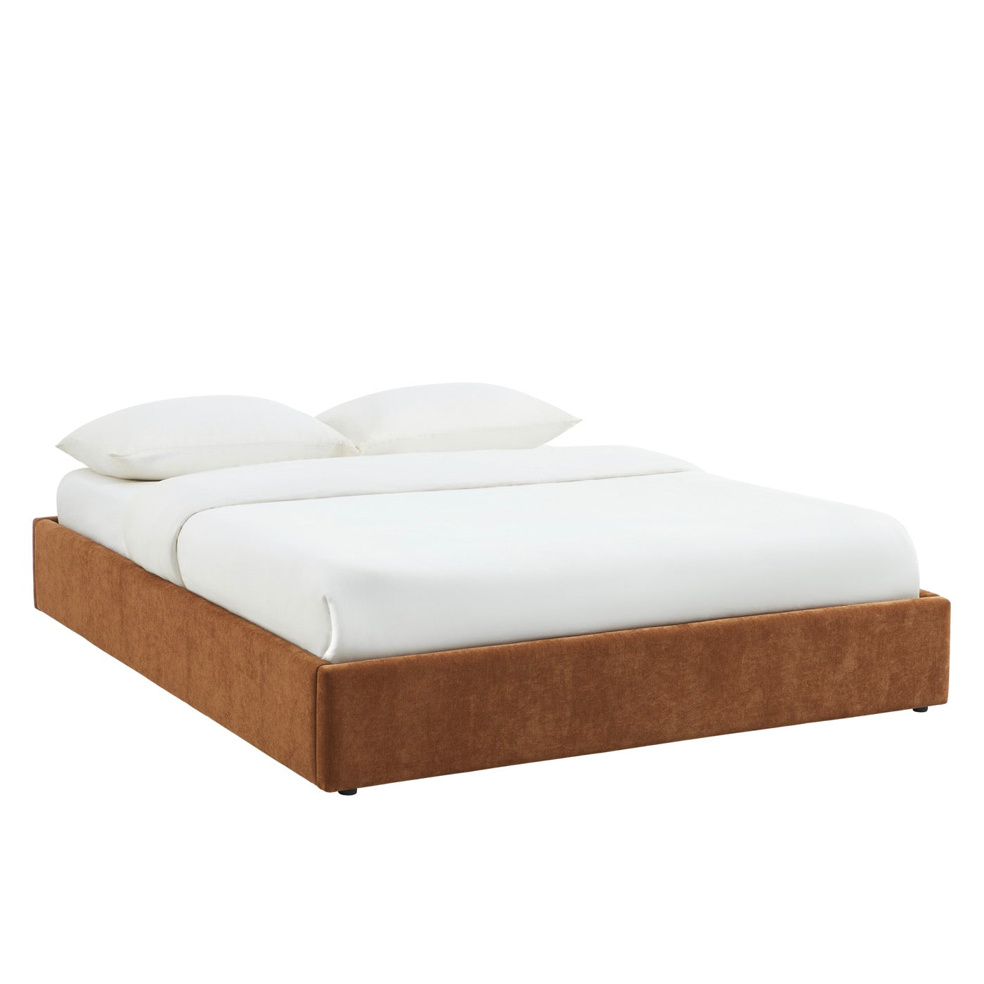 Ivy - Lit Coffre - Tissu Marron