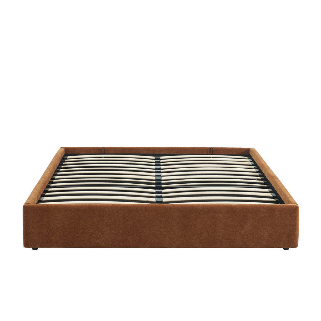 Ivy - Lit Coffre - Tissu Marron