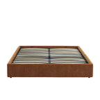 Ivy - Lit Coffre - Tissu Marron