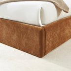 Ivy - Lit Coffre - Tissu Marron