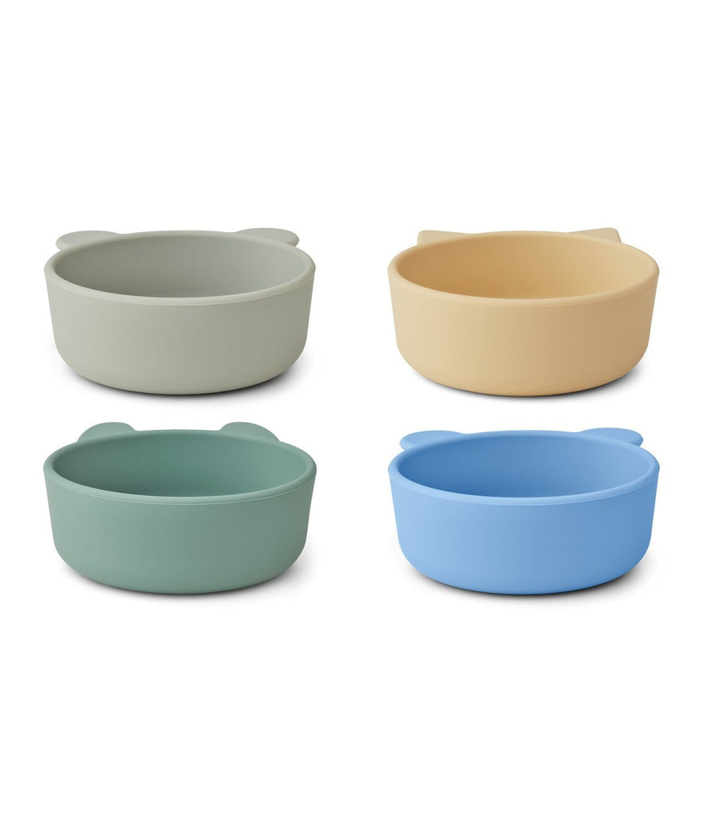 Lot De 4 Bols En Silicone Iggy - Mélange Multi-Ingrédients À La Menthe Poivrée