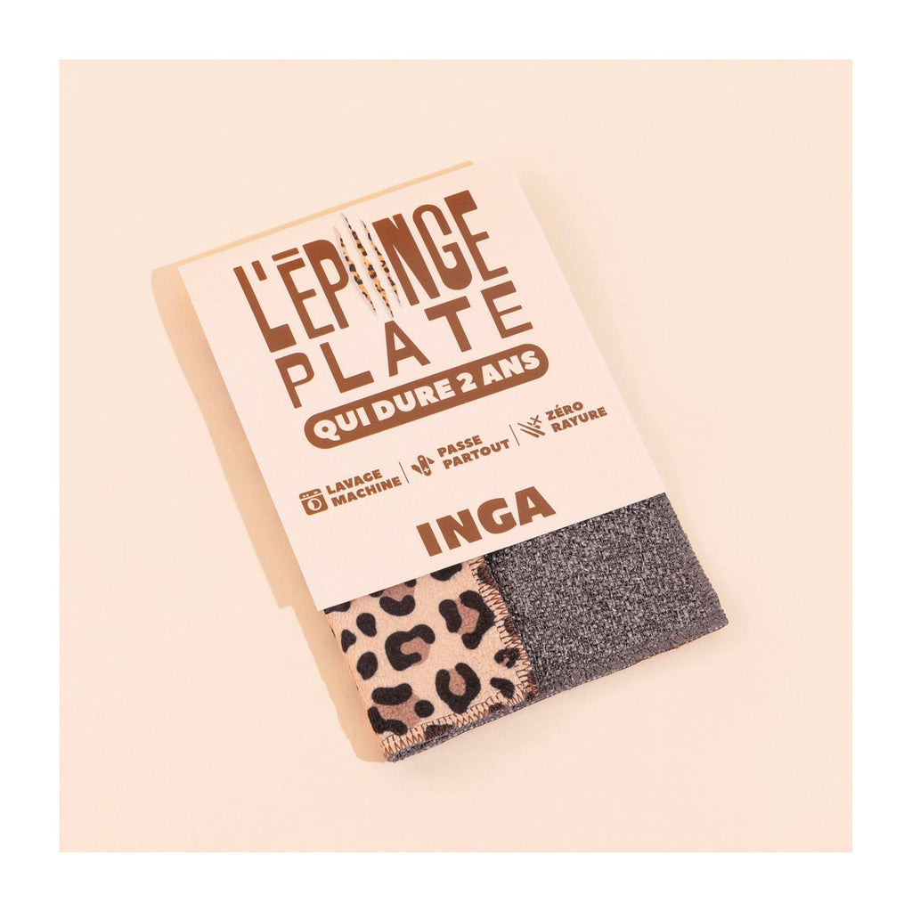 New - Duo D'Éponges Plates Léopard