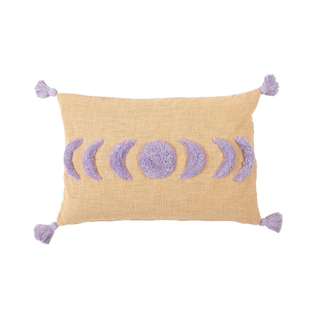 Housse coussin colorée lune violette
