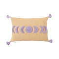 Housse coussin colorée lune violette