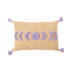 Housse coussin colorée lune violette
