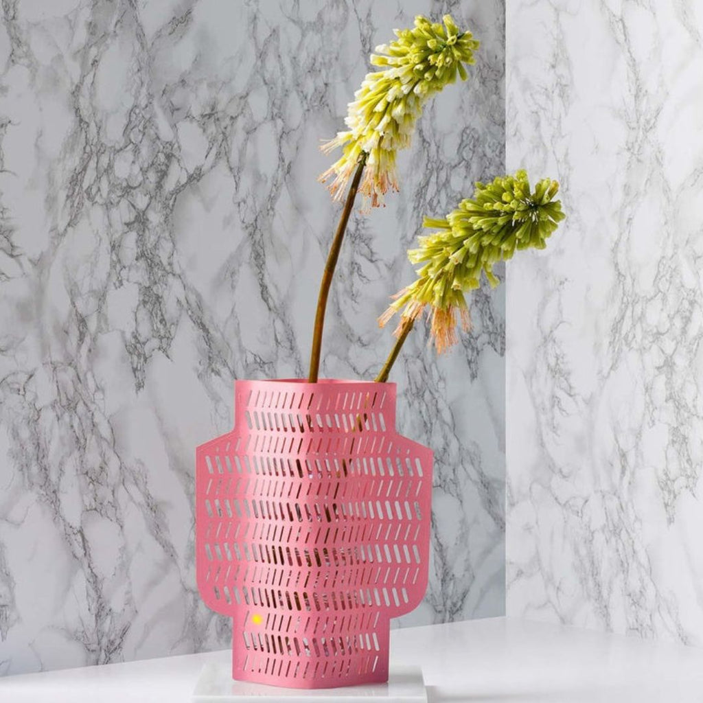 Vase papier rose inside booster interieur