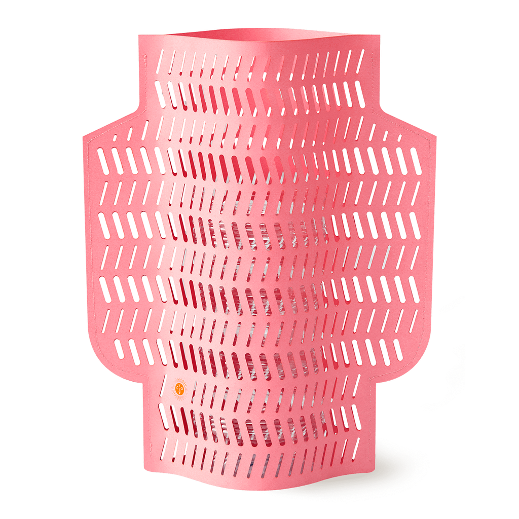 Vase en papier rose perforé inside déco 