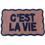 Tapis de bain bords ondulés c'est la vie Inside déco 