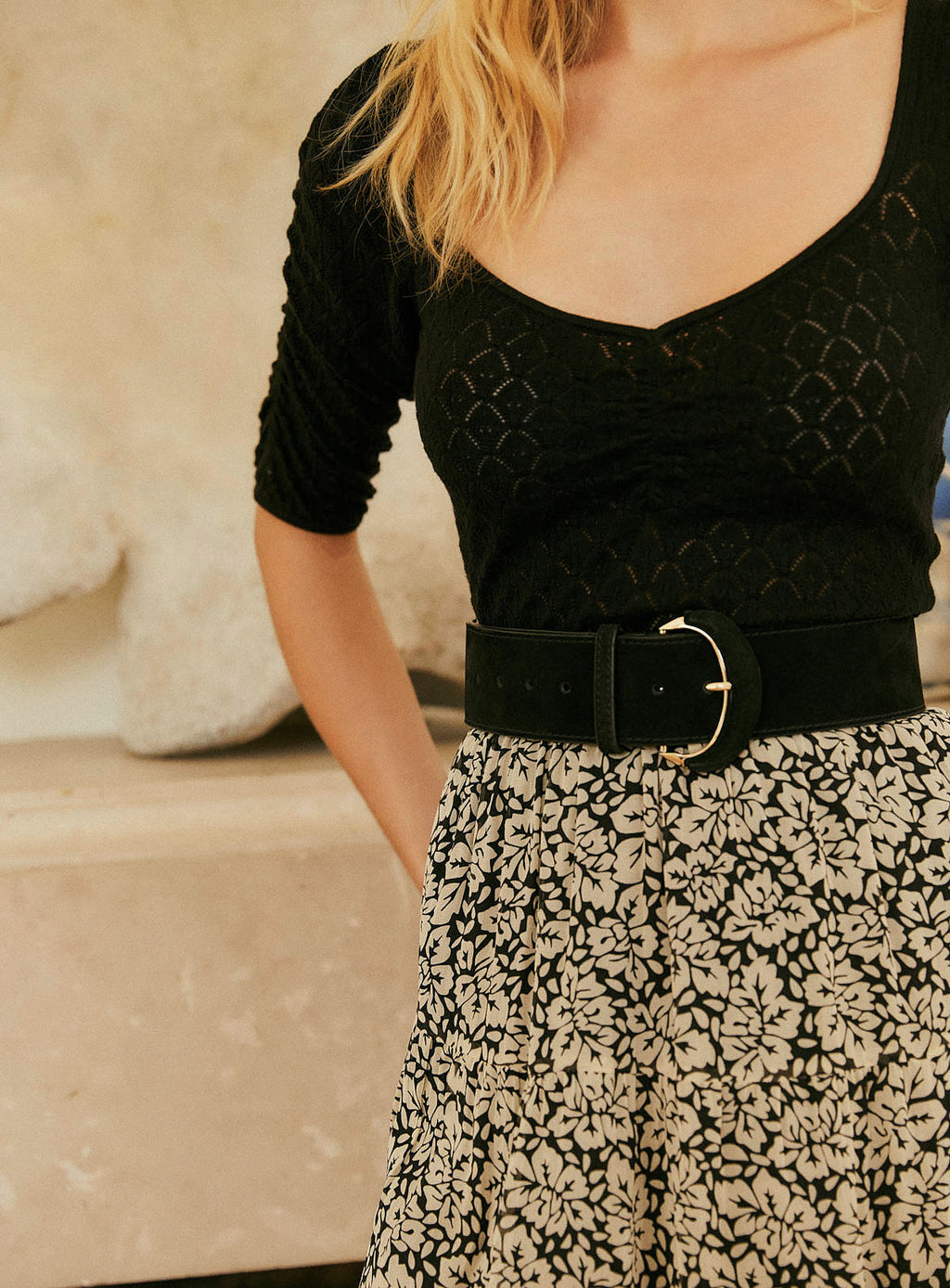 CEINTURE VELOURS NOIR ISIS PETITE MENDIGOTE