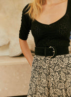CEINTURE VELOURS NOIR ISIS PETITE MENDIGOTE