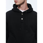 Fursac - Sweat À Capuche Noir En Jersey De Coton