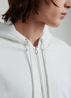 Fursac - Sweat À Capuche Blanc En Jersey De Coton