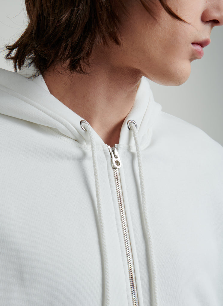 Fursac - Sweat À Capuche Blanc En Jersey De Coton