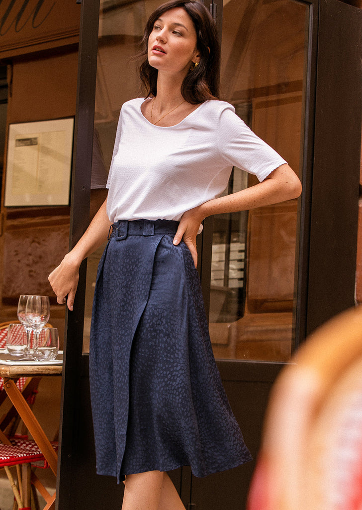 Jupe Portefeuille Dina sailor | MARIE SIXTINE