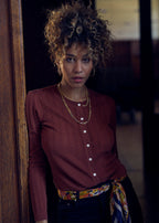 Marie Sixtine - Cardigan Merinos Angelina - Spicy