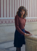 Marie Sixtine - Pull Merinos Ajoure Tia - Spicy