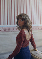 Marie Sixtine - Pull Merinos Ajoure Tia - Spicy