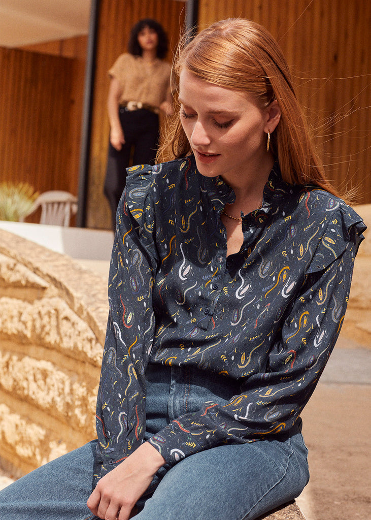 BLOUSE FLUIDE GATIEN FOLK D | MARIE SIXTINE