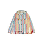 Veste Stripe Blanket Fringe Hooded
