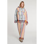 Veste Stripe Blanket Fringe Hooded