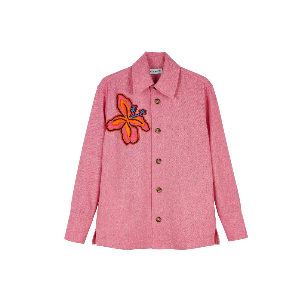 Veste Flower Motif Tweed