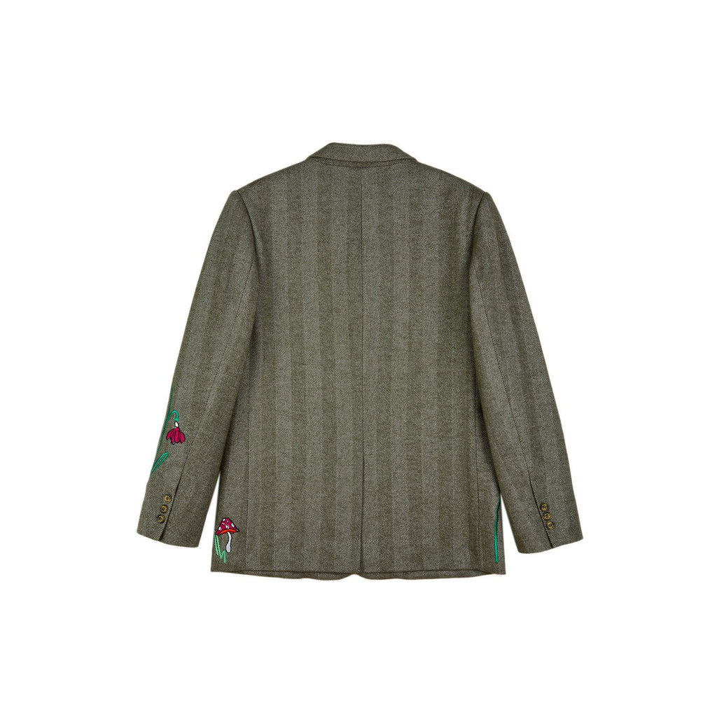 Veste Floral Embroidered Herringbone