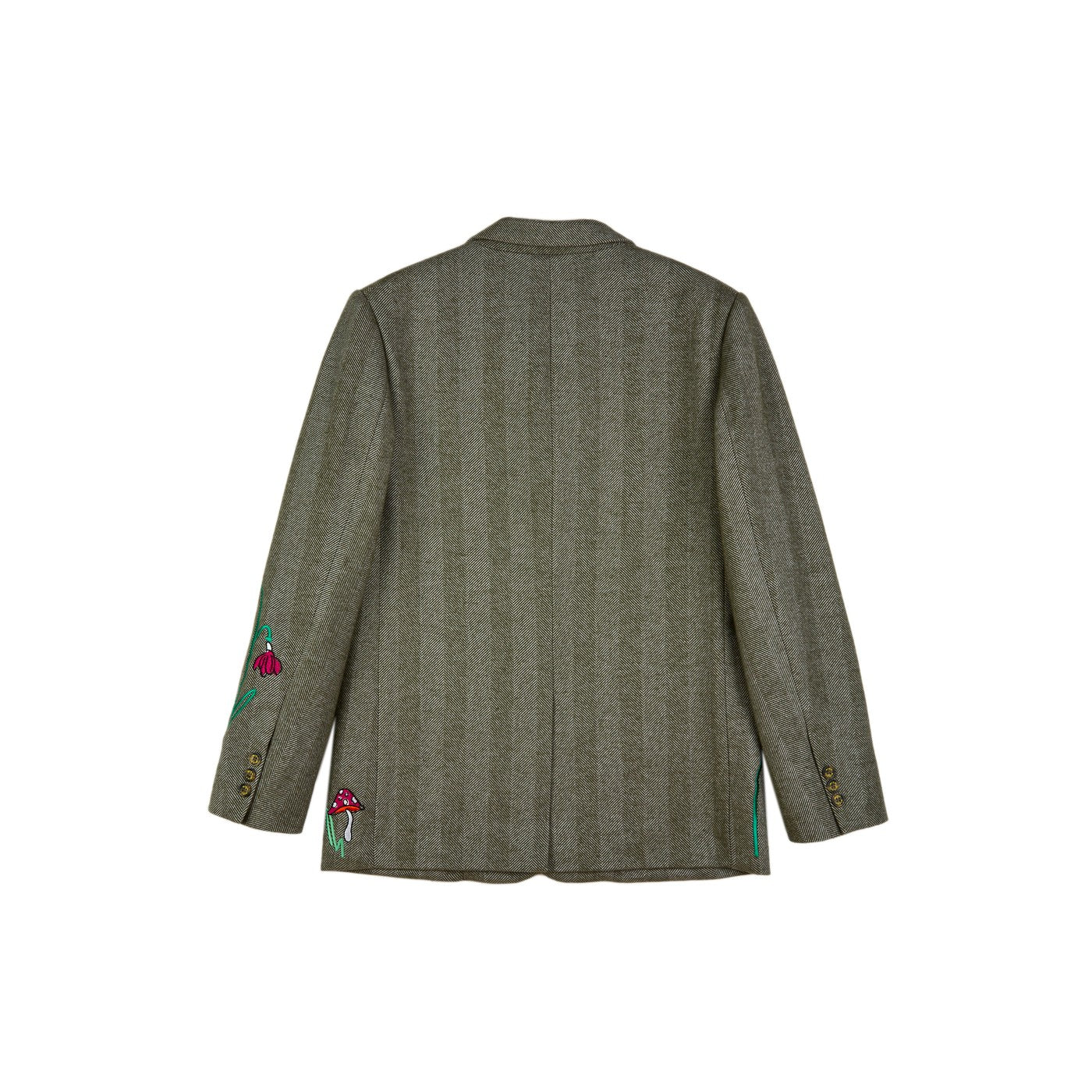 Veste Floral Embroidered Herringbone