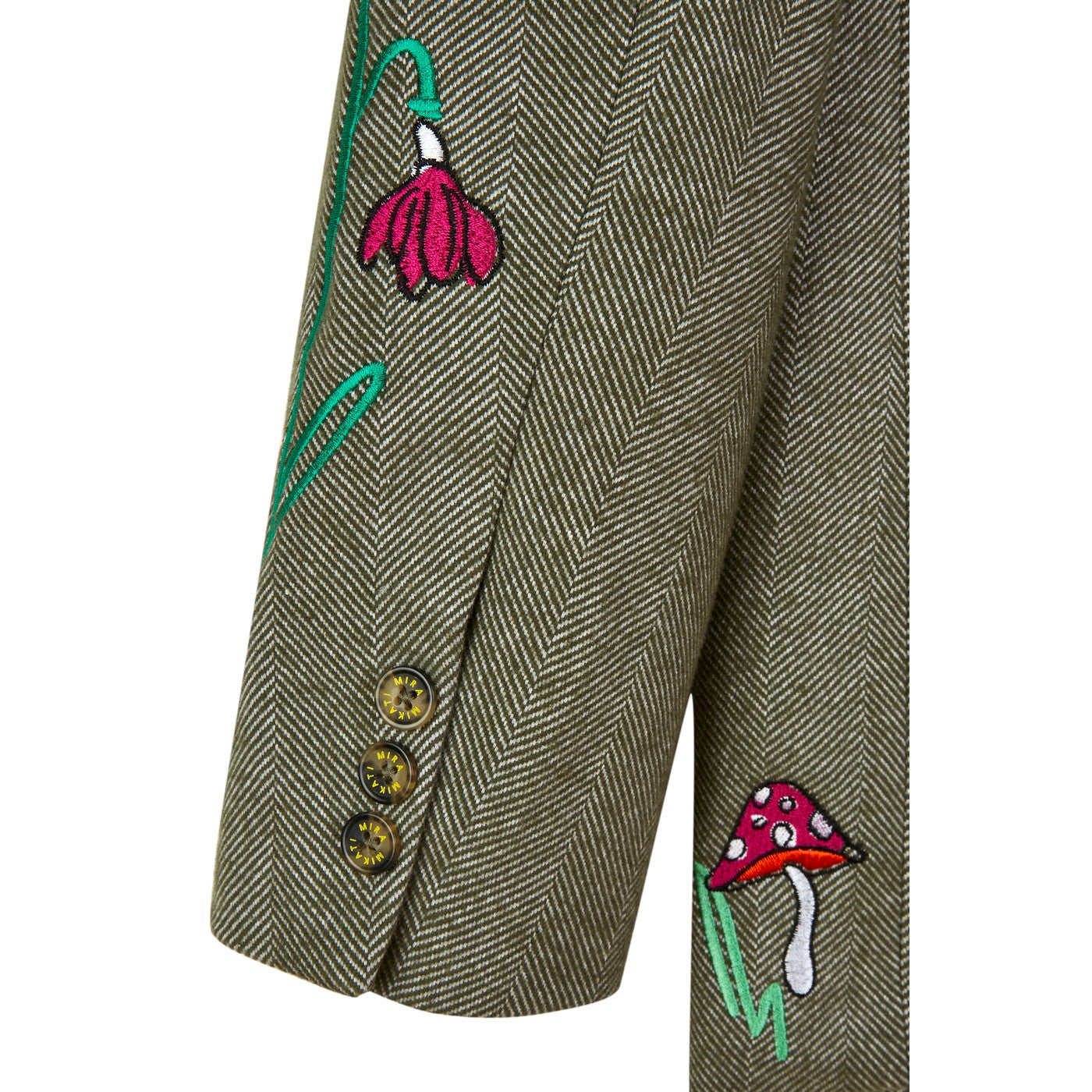 Veste Floral Embroidered Herringbone