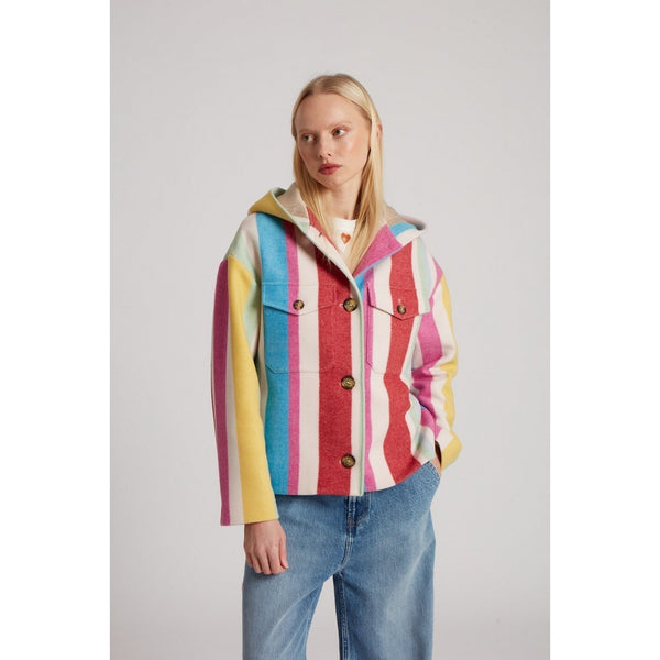 Veste Stripe Hooded Button Down