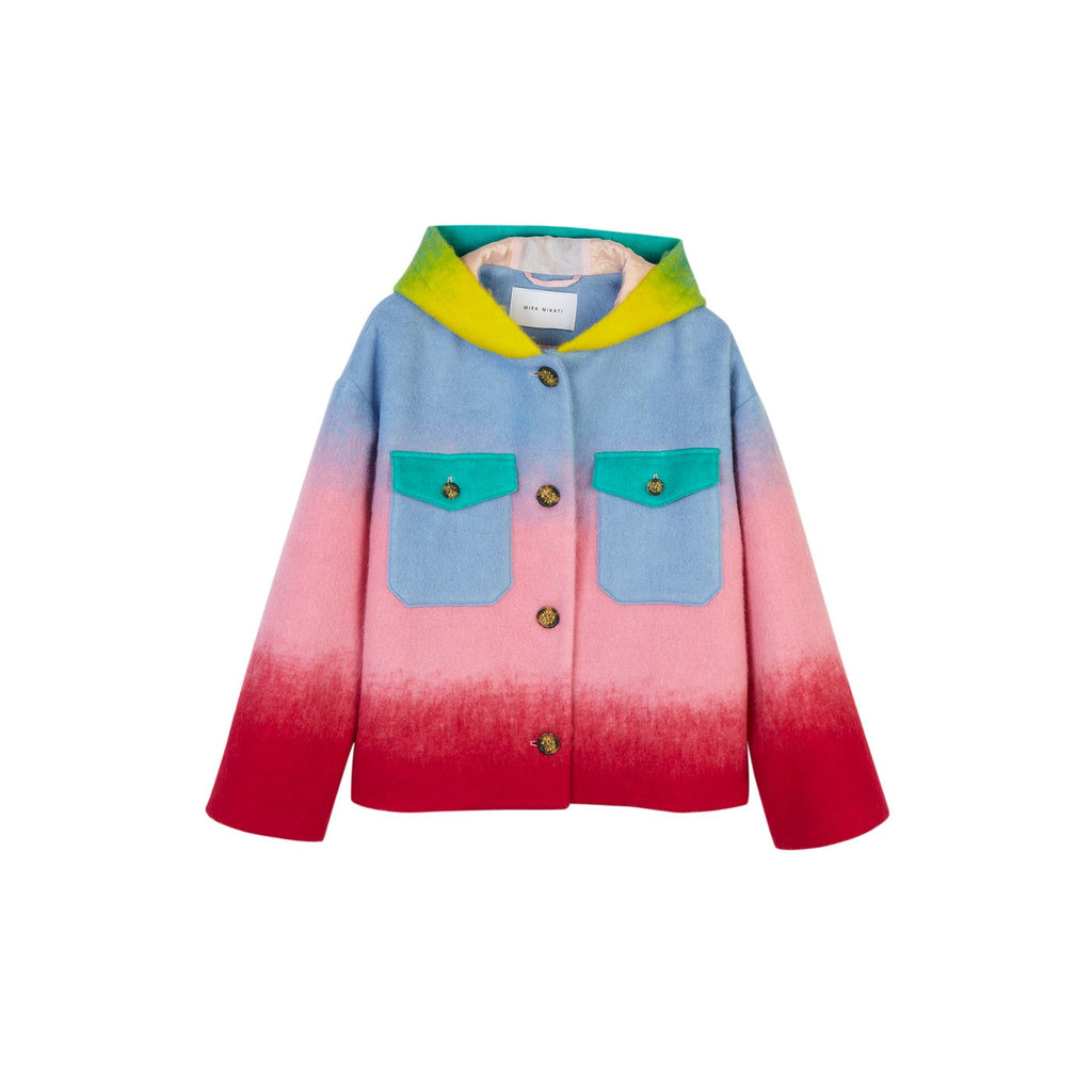 Veste Ombre Button Front Hooded