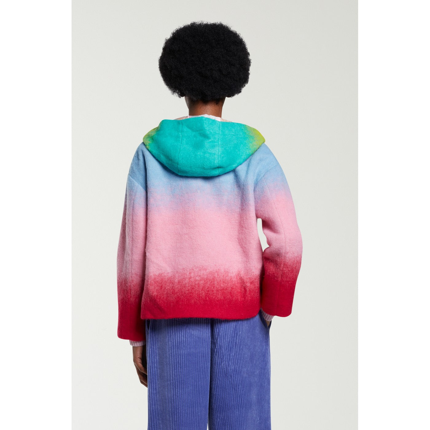 Veste Ombre Button Front Hooded