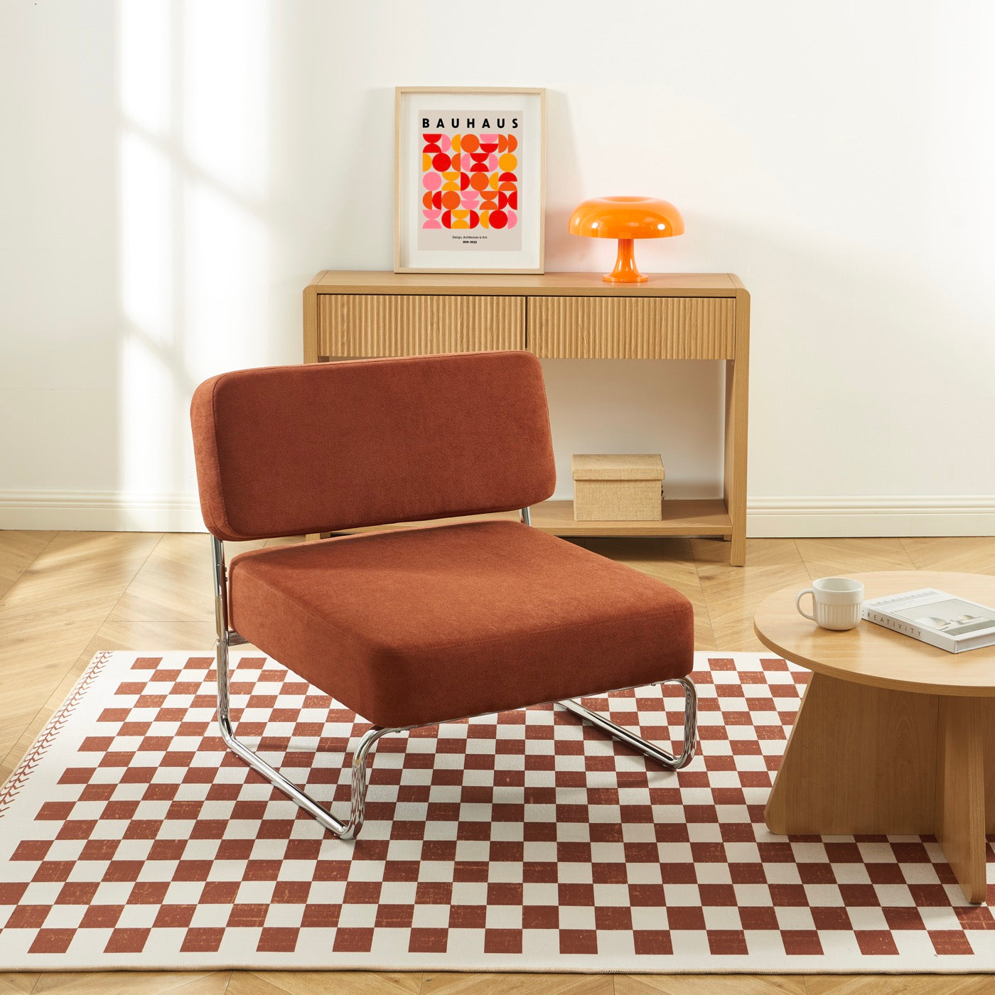 Jack - Fauteuil - Tissu Terracotta