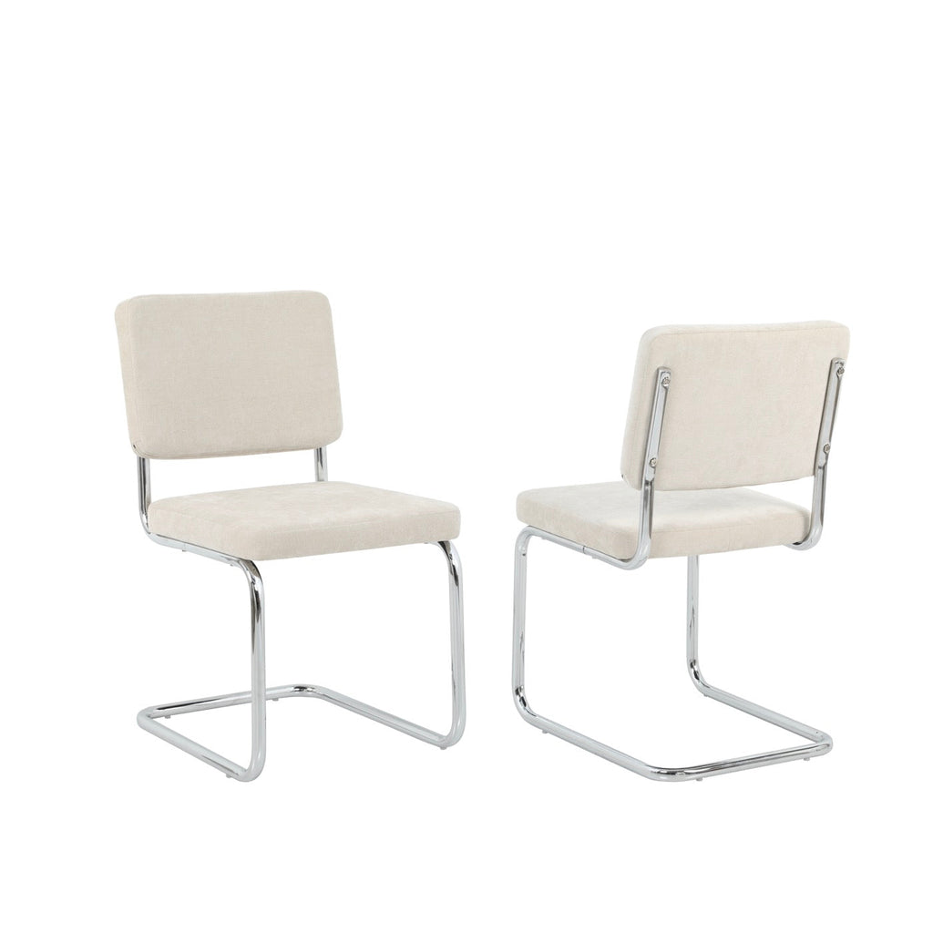 Jack - Lot De 2 Chaises - Tissu Écru