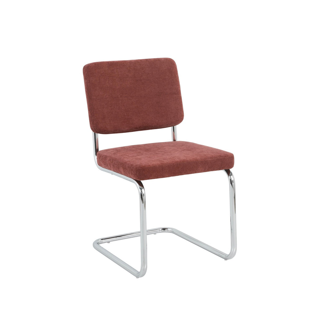 Jack - Lot De 2 Chaises - Tissu Bordeaux