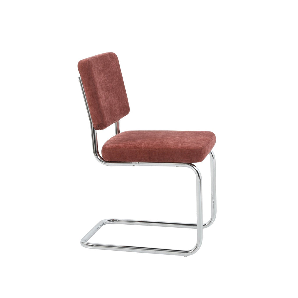 Jack - Lot De 2 Chaises - Tissu Bordeaux
