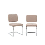 Jack - Lot De 2 Chaises - Tissu Marron