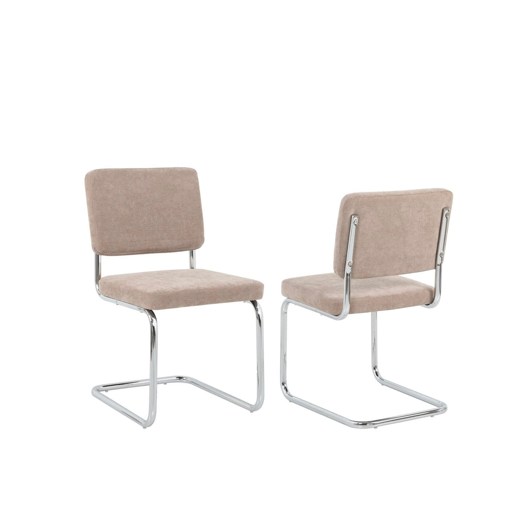 Jack - Lot De 2 Chaises - Tissu Marron