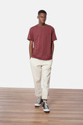 Rhythm - T-Shirt Basic Slub - Raisin - Homme
