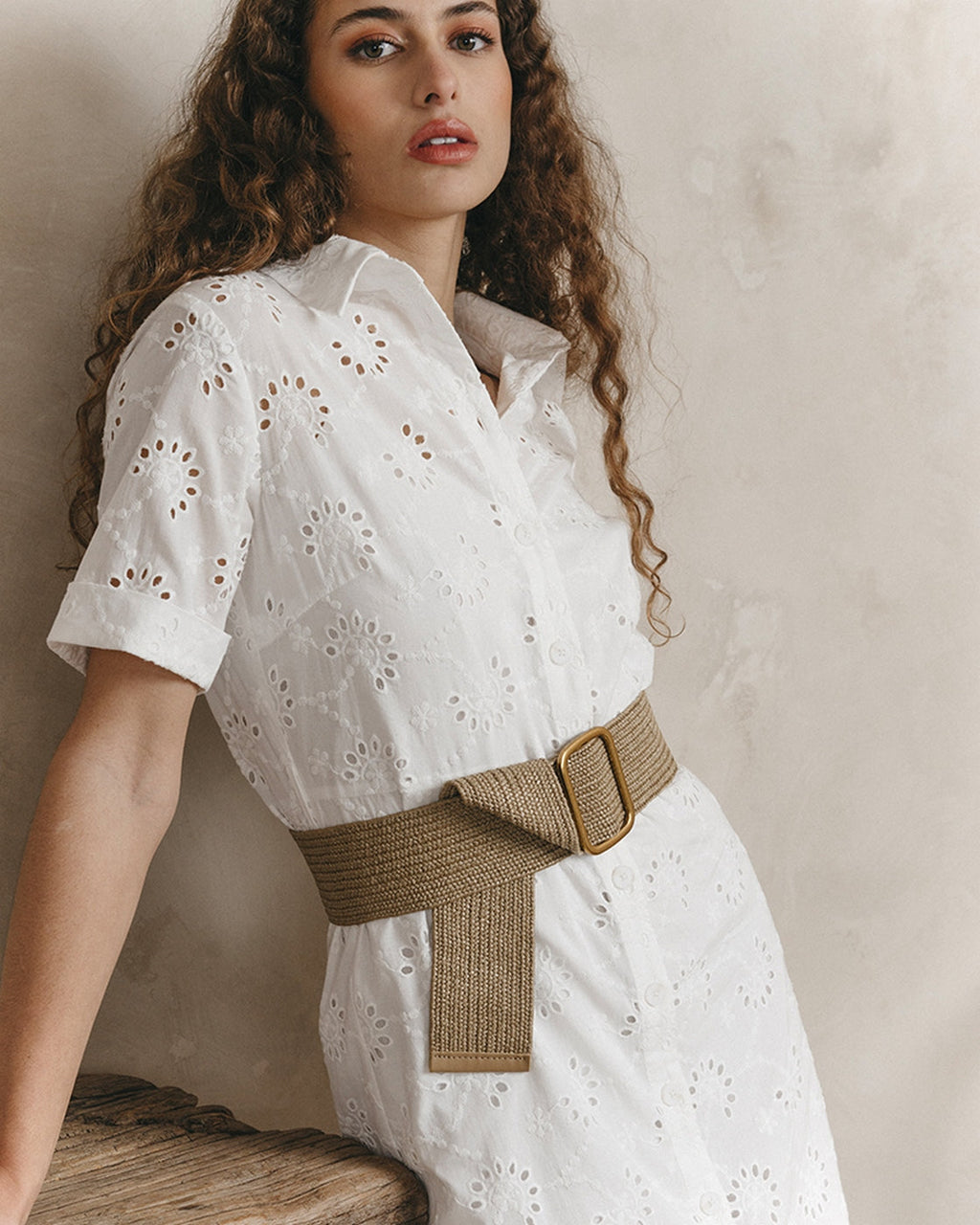 Robe Mi-Longue Jane - Ecru