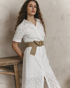 Robe Mi-Longue Jane - Ecru