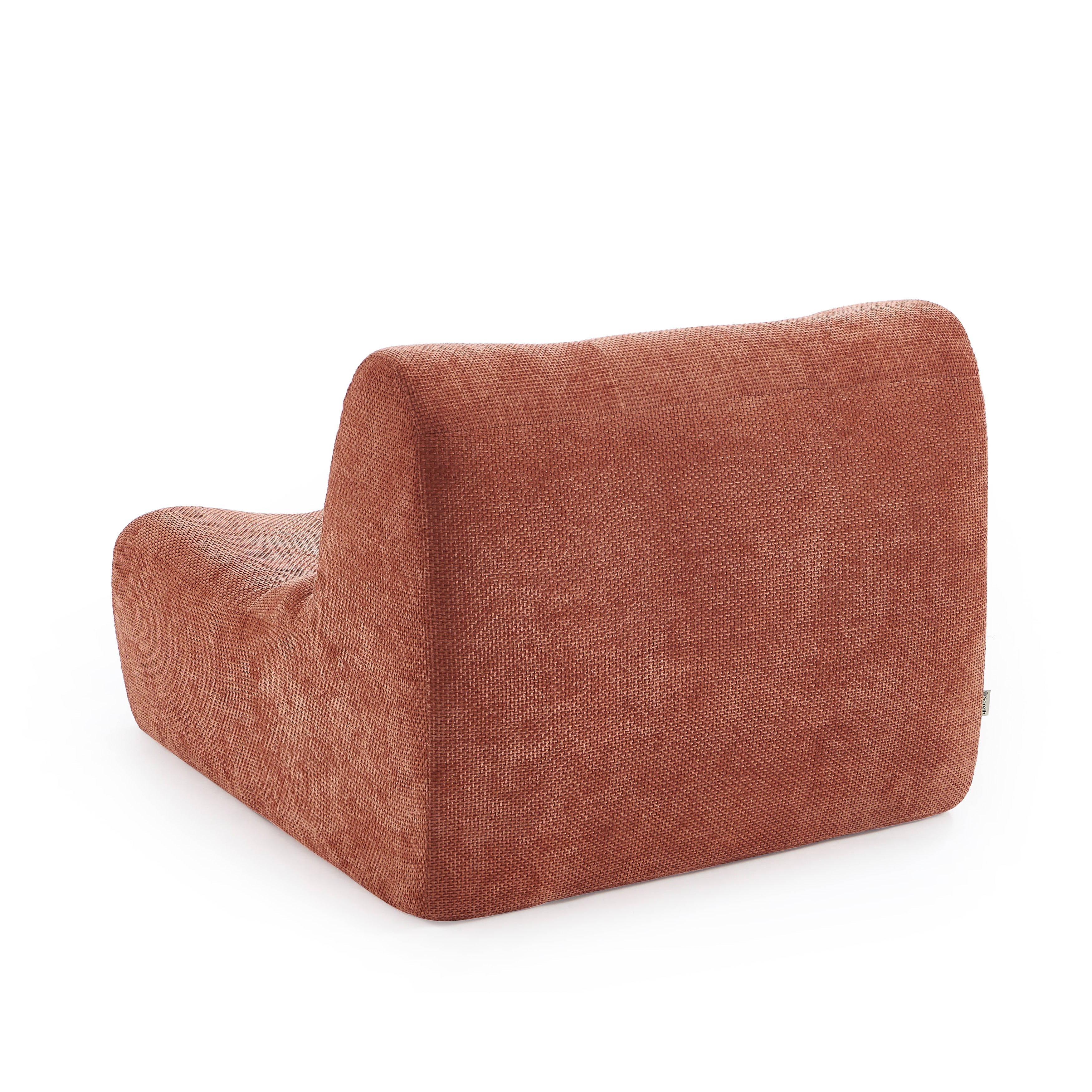 Janis - Chauffeuse Modulable 1 Place - Tissu Chenille - Terracotta