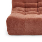 Janis - Chauffeuse Modulable 1 Place - Tissu Chenille - Terracotta