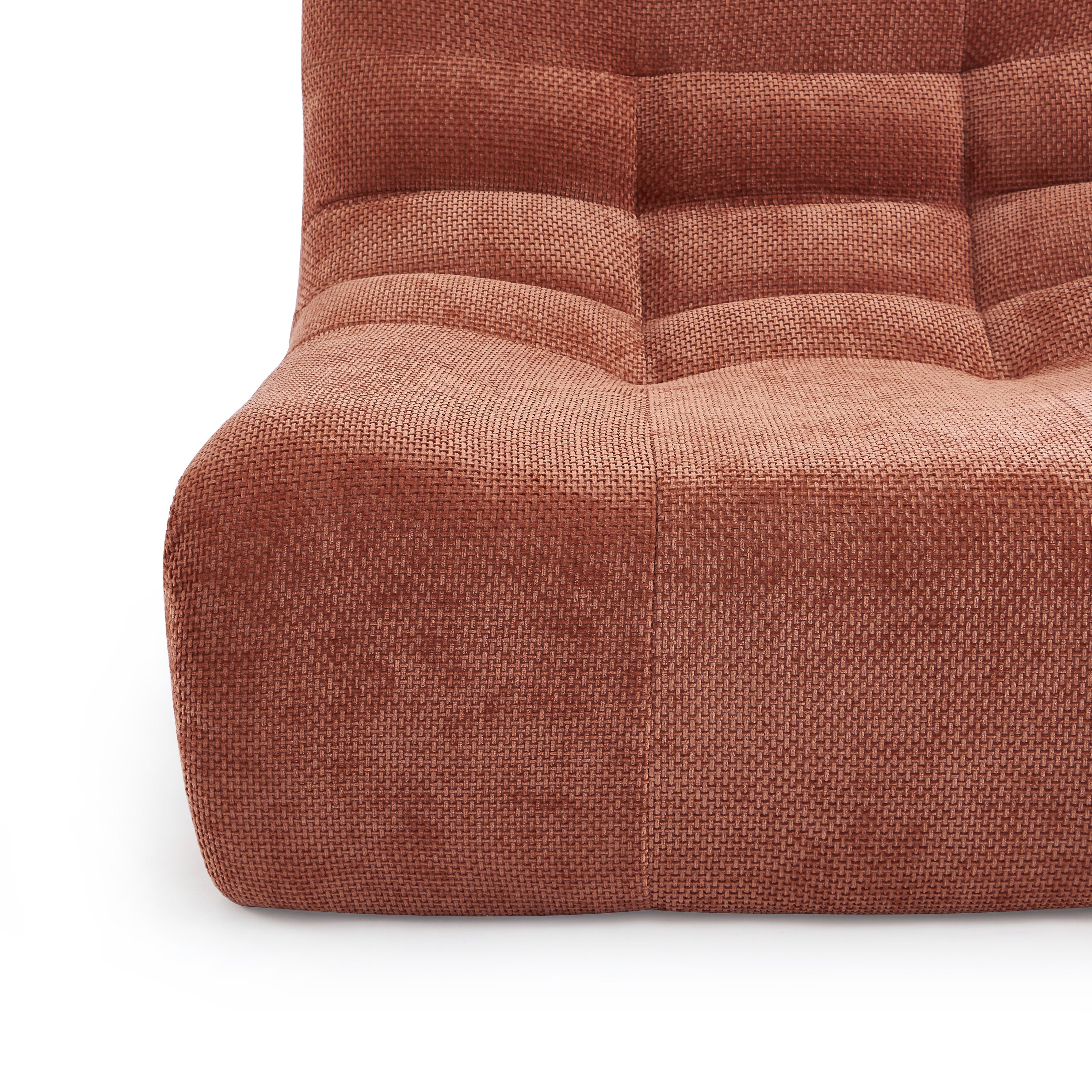 Janis - Chauffeuse Modulable 1 Place - Tissu Chenille - Terracotta