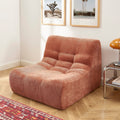 Janis - Chauffeuse Modulable 1 Place - Tissu Chenille - Terracotta