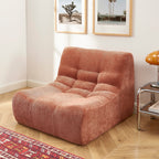 Janis - Chauffeuse Modulable 1 Place - Tissu Chenille - Terracotta