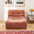 Janis - Chauffeuse Modulable 1 Place - Tissu Chenille - Terracotta